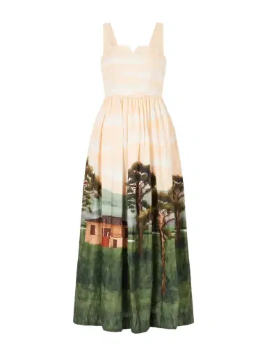 Agua by Agua Bendita Jaspe Paraiso Linen Maxi Dress | Thumbnail 1
