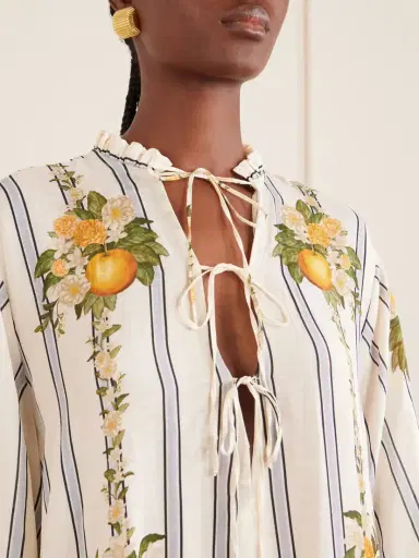 Agua by Agua Bendita Datil Striped Floral-print Gauze Coverup | Thumbnail 4 Agua by Agua Bendita Datil Striped Floral-print Gauze Coverup | Thumbnail 4