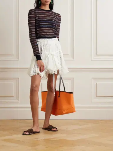 JW Anderson Asymmetric Tie-detailed Lace Mini Skirt | Thumbnail 2 JW Anderson Asymmetric Tie-detailed Lace Mini Skirt | Thumbnail 2
