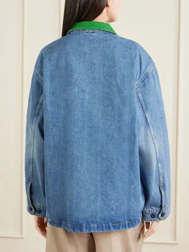 DÔEN Pascual Corduroy-trimmed Denim Jacket | Thumbnail 4