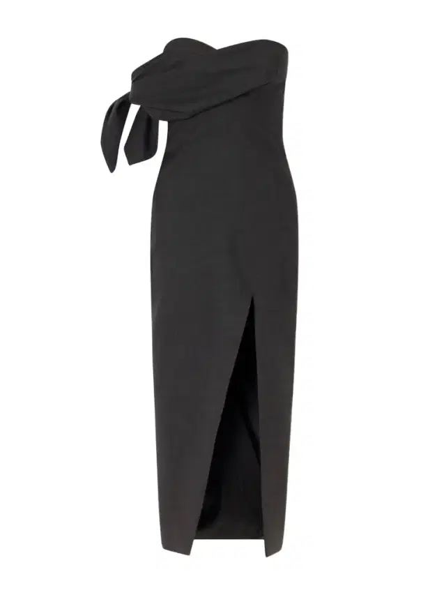 Bow-detailed Wool Midi Dress