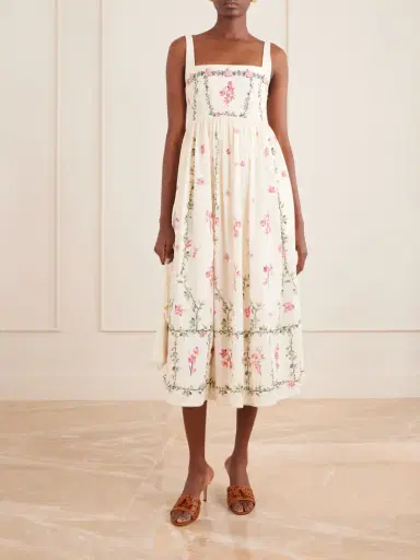 Agua by Agua Bendita Barbara Floral-printed Cotton Midi Dress | Thumbnail 2 Agua by Agua Bendita Barbara Floral-printed Cotton Midi Dress | Thumbnail 2