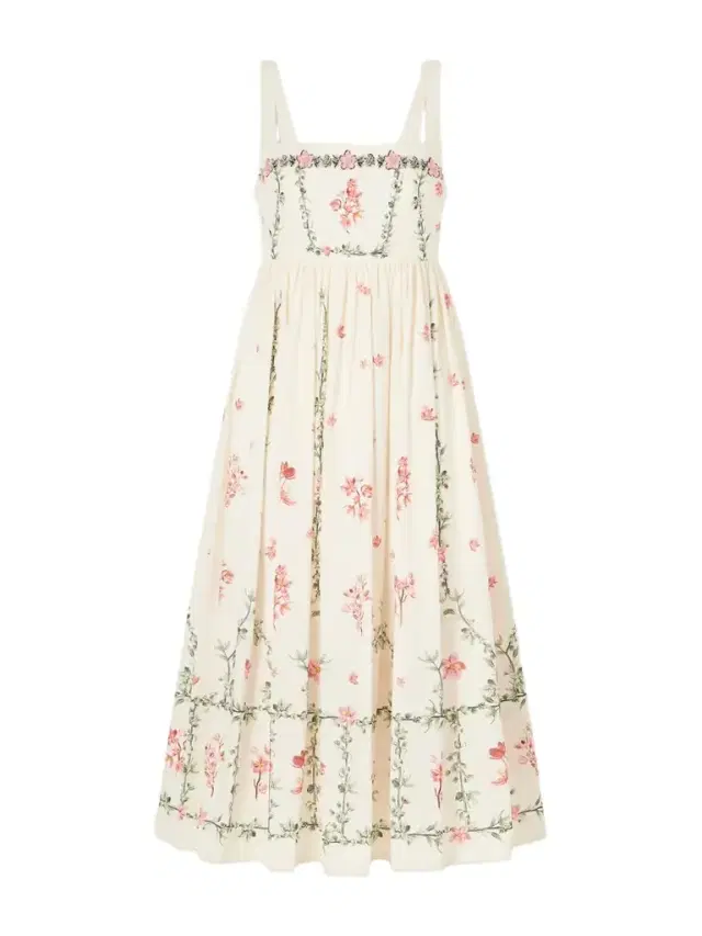 Barbara Floral-printed Cotton Midi Dress