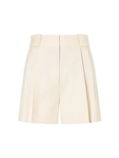 Blazé Milano Danae Mid-rise Pleated Canvas Shorts | Thumbnail 1 Blazé Milano Danae Mid-rise Pleated Canvas Shorts | Thumbnail 1