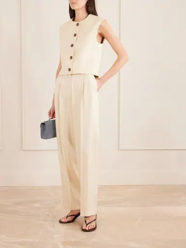 Blazé Milano Danae Pleated Tapered Woven Pants | Thumbnail 2 Blazé Milano Danae Pleated Tapered Woven Pants | Thumbnail 2