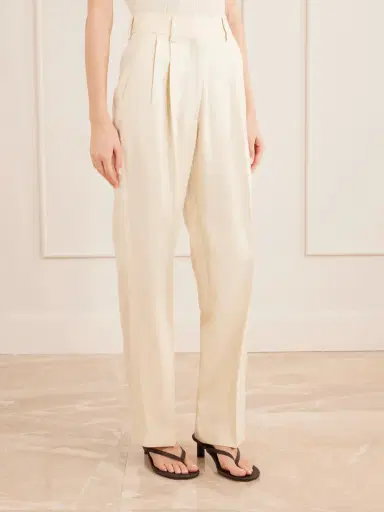 Blazé Milano Danae Pleated Tapered Woven Pants | Thumbnail 3 Blazé Milano Danae Pleated Tapered Woven Pants | Thumbnail 3