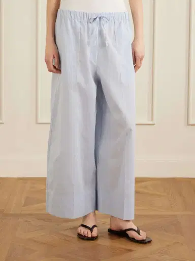TOTEME Cotton And Linen-blend Wide-leg Pants | Thumbnail 3