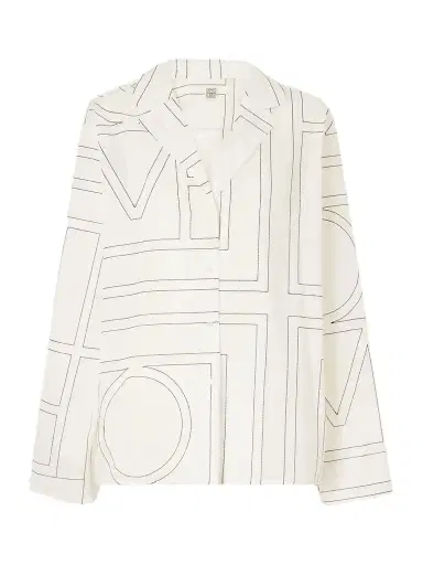 TOTEME Embroidered Organic Cotton And Lyocell-blend Shirt | Thumbnail 1 TOTEME Embroidered Organic Cotton And Lyocell-blend Shirt | Thumbnail 1
