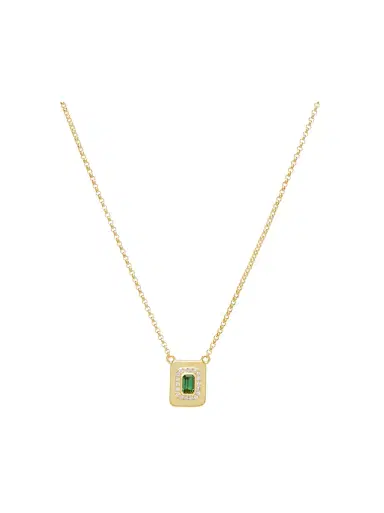 aligrace Tourmaline and Diamond Nugget Necklace | Thumbnail 1 aligrace Tourmaline and Diamond Nugget Necklace | Thumbnail 1