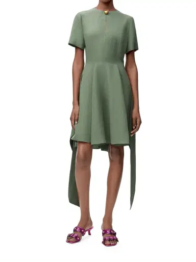 LOEWE PERFUMES LOEWE x Paula's Ibiza Pebble Pleated Dress | Thumbnail 4