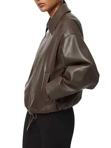 Apparis Women's Ada Faux Leather Jacket - Deep Brown - Size XL | Thumbnail 4