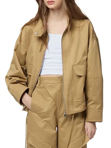 Apparis Women's Kate Cotton-Blend Bomber Jacket - Olive - Size XL | Thumbnail 2 Apparis Women's Kate Cotton-Blend Bomber Jacket - Olive - Size XL | Thumbnail 2