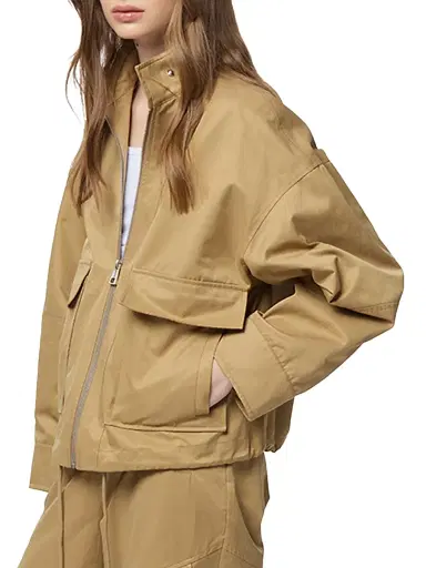 Apparis Women's Kate Cotton-Blend Bomber Jacket - Olive - Size XL | Thumbnail 3 Apparis Women's Kate Cotton-Blend Bomber Jacket - Olive - Size XL | Thumbnail 3
