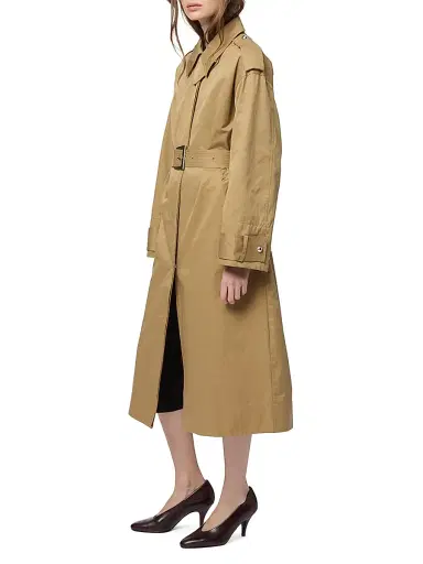 Apparis Women's Joan Cotton-Blend Trench Coat - Olive - Size XL | Thumbnail 4