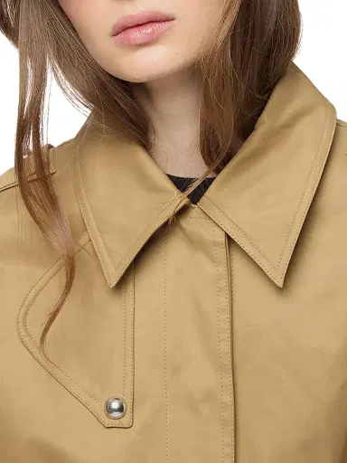 Apparis Women's Joan Cotton-Blend Trench Coat - Olive - Size XL | Thumbnail 6