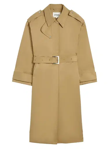 Apparis Women's Joan Cotton-Blend Trench Coat - Olive - Size XL | Thumbnail 1