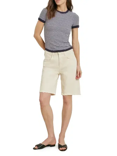 Favorite Daughter Women's The Foundation Striped T-Shirt - Navy White Stripe - Size XL | Thumbnail 2