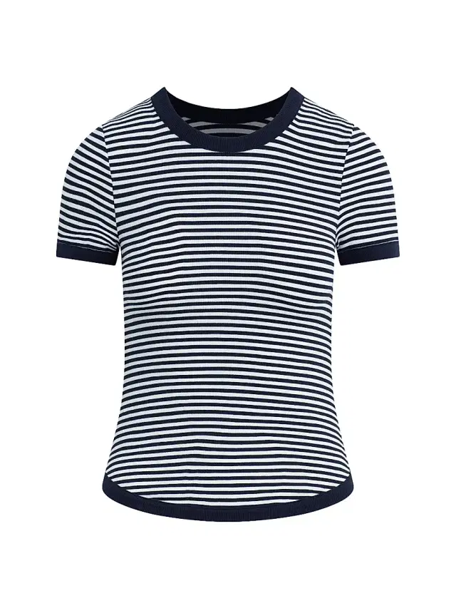 Women's The Foundation Striped T-Shirt - Navy White Stripe