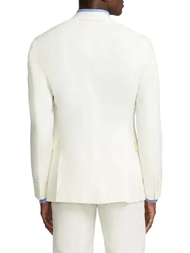 Ralph Lauren Purple Label Men's Hadley Hand-Tailored Silk-Linen Jacket - Classic Cream - Size 54 | Thumbnail 5