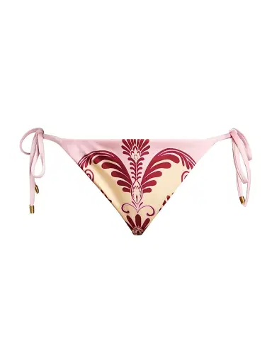 Farm Rio Women's Arabesc Tie Bikini Bottom - Soft Yellow | Thumbnail 1 Farm Rio Women's Arabesc Tie Bikini Bottom - Soft Yellow | Thumbnail 1