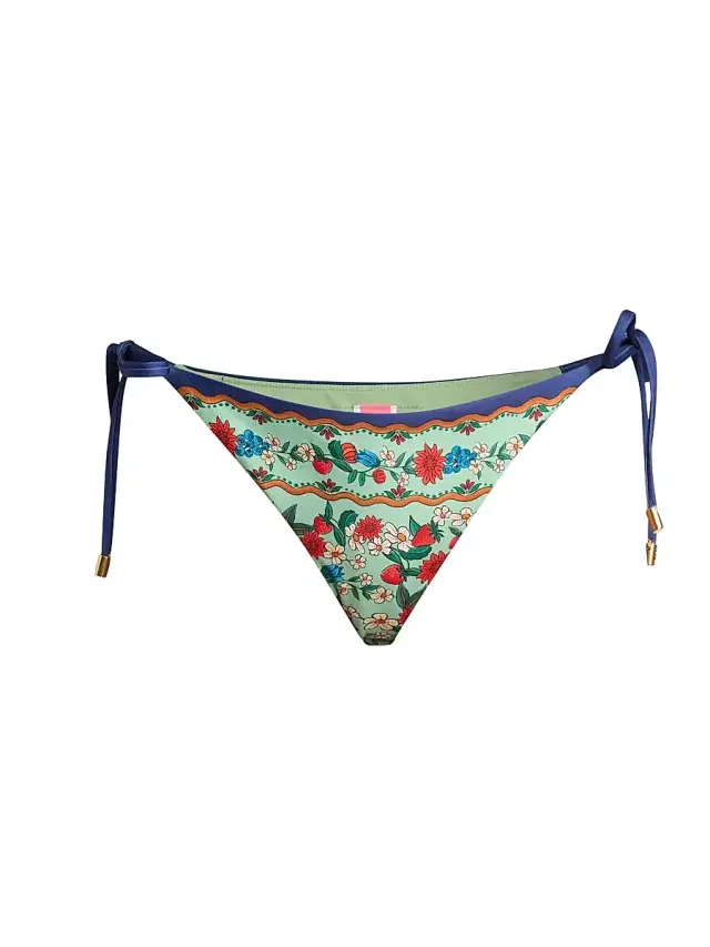 Farm Rio Women's Fruit Beauty Triangle Bikini Bottom - Faded Green