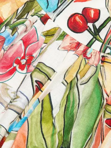Farm Rio Women's Cocktail-Print Halterneck Maxi Dress - Off White - Size XL | Thumbnail 7 Farm Rio Women's Cocktail-Print Halterneck Maxi Dress - Off White - Size XL | Thumbnail 7