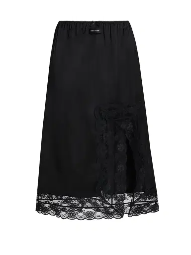 Marc Jacobs Women's Lace-Trimmed Satin Slip Midi-Skirt | Thumbnail 1 Marc Jacobs Women's Lace-Trimmed Satin Slip Midi-Skirt | Thumbnail 1