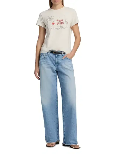 AG Jeans Women's Adria Distressed Low-Rise Wide-Leg Jeans | Thumbnail 2 AG Jeans Women's Adria Distressed Low-Rise Wide-Leg Jeans | Thumbnail 2