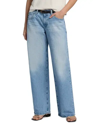 AG Jeans Women's Adria Distressed Low-Rise Wide-Leg Jeans | Thumbnail 3 AG Jeans Women's Adria Distressed Low-Rise Wide-Leg Jeans | Thumbnail 3