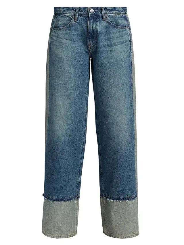 AG Jeans Women's Adria Spliced Colorblocked Low-Rise Wide-Leg Jeans - Otherworldly