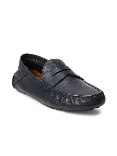 Polo Ralph Lauren Men's Anders Leather Driving Loafers - Hunter Navy - Size 9 | Thumbnail 2