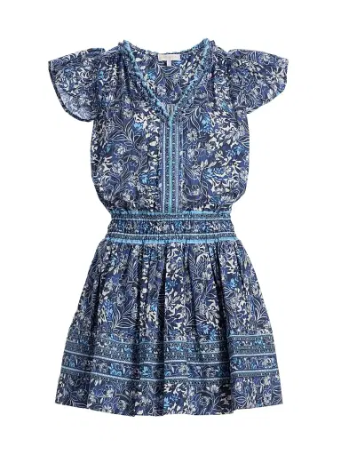 Ramy Brook Women's Tahlia Printed Cotton Minidress - Navy Floral - Size XXL | Thumbnail 1