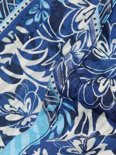 Ramy Brook Women's Samson Printed Cotton Top - Navy Floral - Size Medium | Thumbnail 7 Ramy Brook Women's Samson Printed Cotton Top - Navy Floral - Size Medium | Thumbnail 7