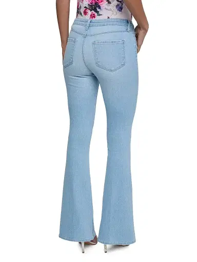 L'Agence Women's Taney Low-Rise Sneaker-Flared Jeans - Normandie - Size 32 | Thumbnail 5