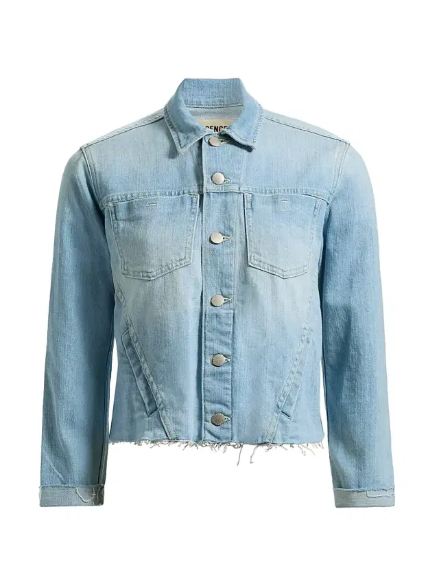L'AGENCE Women's Janelle Denim Slim Raw Jacket - Bayridge