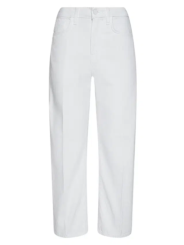 L'AGENCE Women's Mallis High-Rise Barrel-Leg Crop Jeans - Blanc