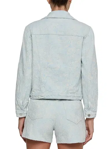 L'AGENCE Women's Maven Slim Denim Jacket - Cloud Damask | Thumbnail 5 L'AGENCE Women's Maven Slim Denim Jacket - Cloud Damask | Thumbnail 5