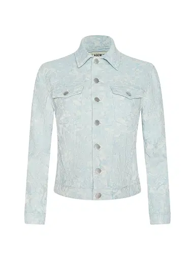 L'AGENCE Women's Maven Slim Denim Jacket - Cloud Damask | Thumbnail 1 L'AGENCE Women's Maven Slim Denim Jacket - Cloud Damask | Thumbnail 1