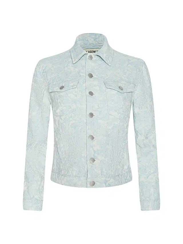 L'AGENCE Women's Maven Slim Denim Jacket - Cloud Damask