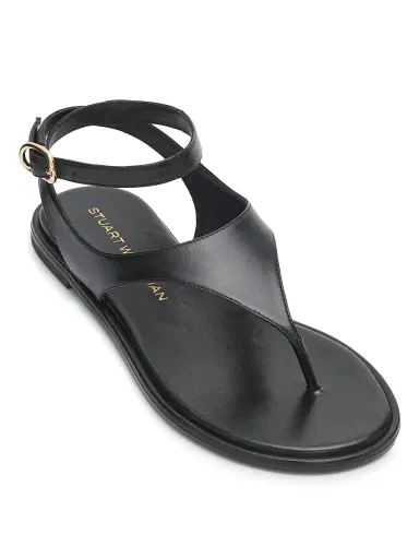 Stuart Weitzman Women's Marley Wrap-Around Leather Thong Sandals - Black - Size 9.5 | Thumbnail 2 Stuart Weitzman Women's Marley Wrap-Around Leather Thong Sandals - Black - Size 9.5 | Thumbnail 2