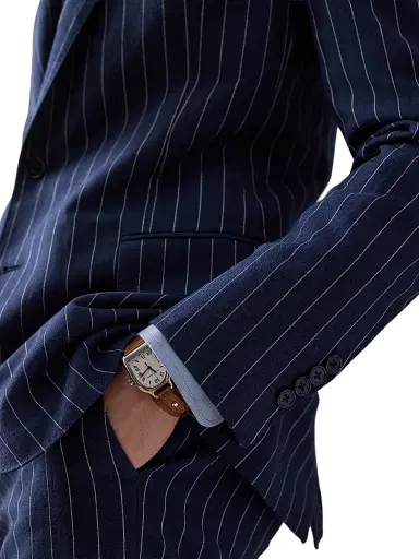 Ralph Lauren Purple Label Men's Kent Striped Hand-Tailored Sport Coat - Bright Navy Cream | Thumbnail 5 Ralph Lauren Purple Label Men's Kent Striped Hand-Tailored Sport Coat - Bright Navy Cream | Thumbnail 5