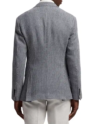Ralph Lauren Purple Label Men's Kent Hand-Tailored Tick-Weave Sport Coat - Navy White - Size 40 | Thumbnail 5 Ralph Lauren Purple Label Men's Kent Hand-Tailored Tick-Weave Sport Coat - Navy White - Size 40 | Thumbnail 5