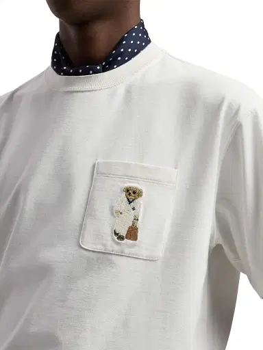 Ralph Lauren Purple Label Men's Polo Bear Relaxed-Fit T-Shirt - Deckwash White | Thumbnail 6