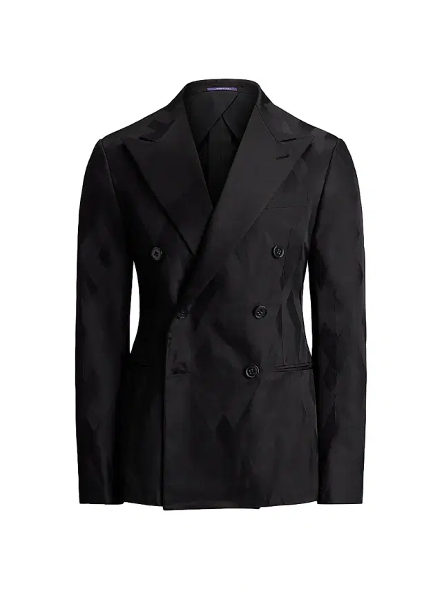 Men's Kent Hand-Tailored Tuxedo Jacket - Black Tonal