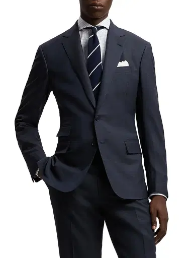 Ralph Lauren Purple Label Men's Glen Plaid Wool Suit - Soft Blue - Size 50 | Thumbnail 1 Ralph Lauren Purple Label Men's Glen Plaid Wool Suit - Soft Blue - Size 50 | Thumbnail 1