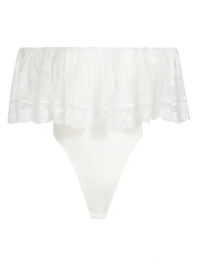 Ronny Kobo Women's Rosette Ruffled Off-The-Shoulder Bodysuit - White