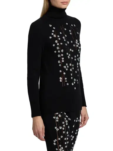 Libertine Women's Sakura Cashmere Turtleneck Sweater - Black - Size Large | Thumbnail 4