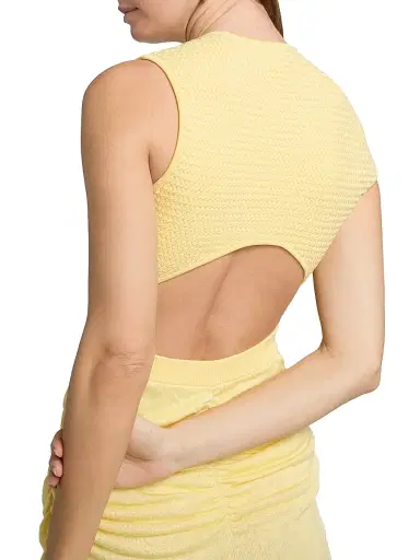 Et Ochs Women's Ingrid Waffle-Knit Ruched Minidress - Butter - Size XL | Thumbnail 6 Et Ochs Women's Ingrid Waffle-Knit Ruched Minidress - Butter - Size XL | Thumbnail 6