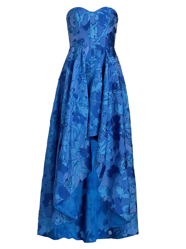 Women's Celia Strapless Jacquard Gown - Moroccan French