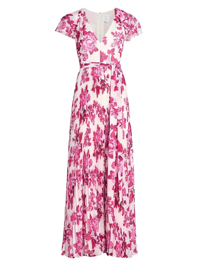 Women's Kate Floral Wrap Maxi Dress - Pink Toile